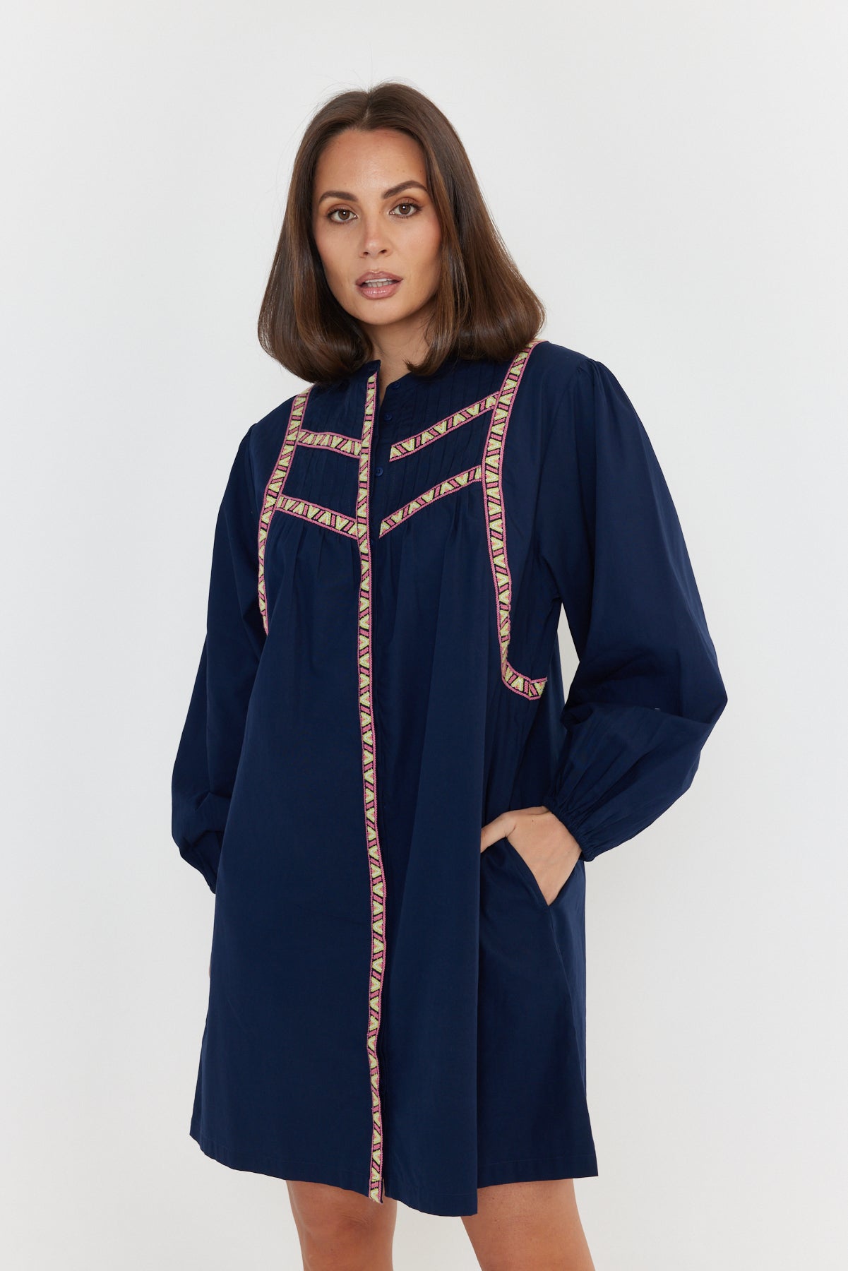 KAI Dress Navy – A L E X A N D R A