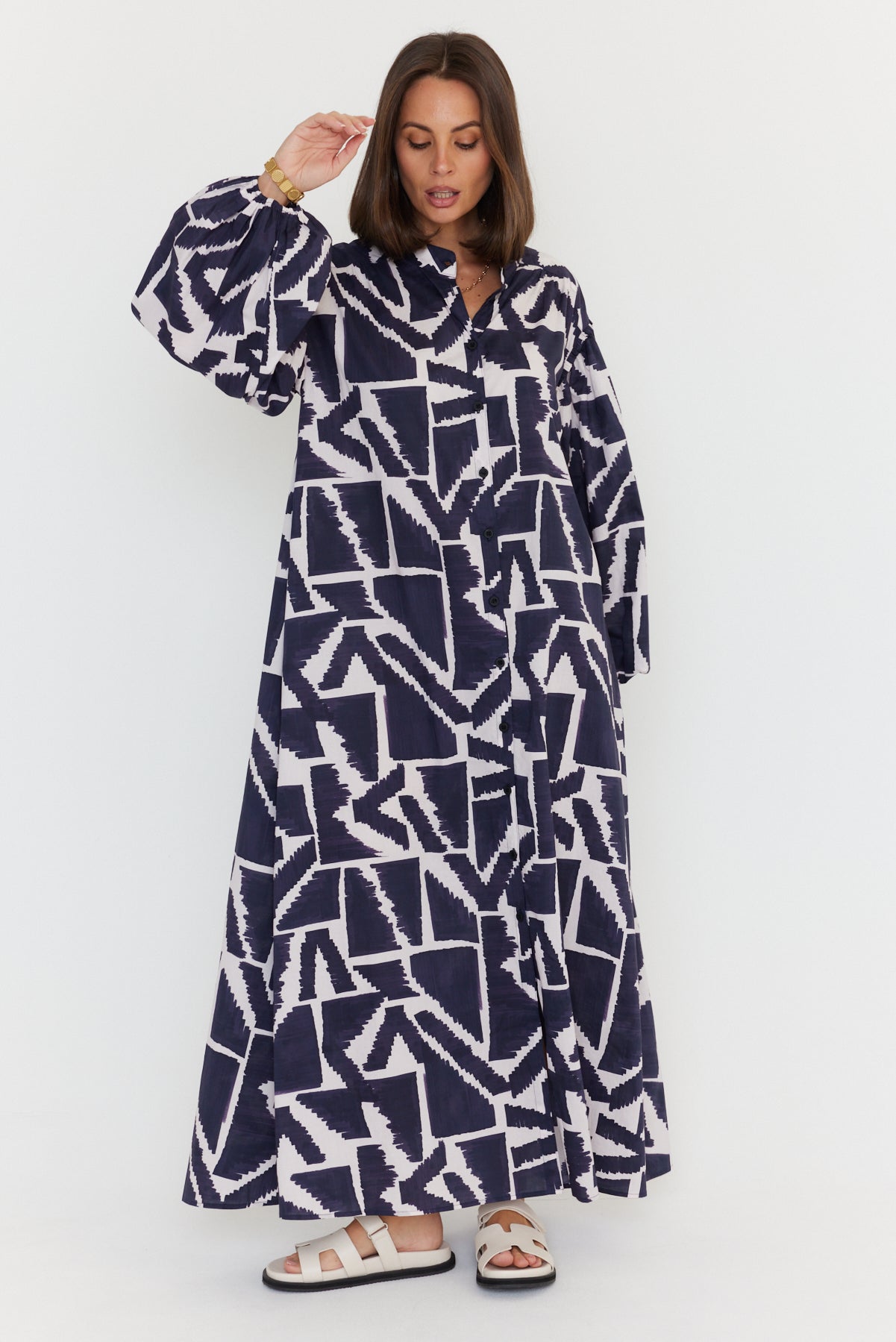 JACK Dress Navy Geo Print