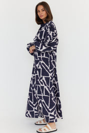 JACK Dress Navy Geo Print