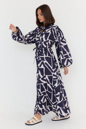JACK Dress Navy Geo Print