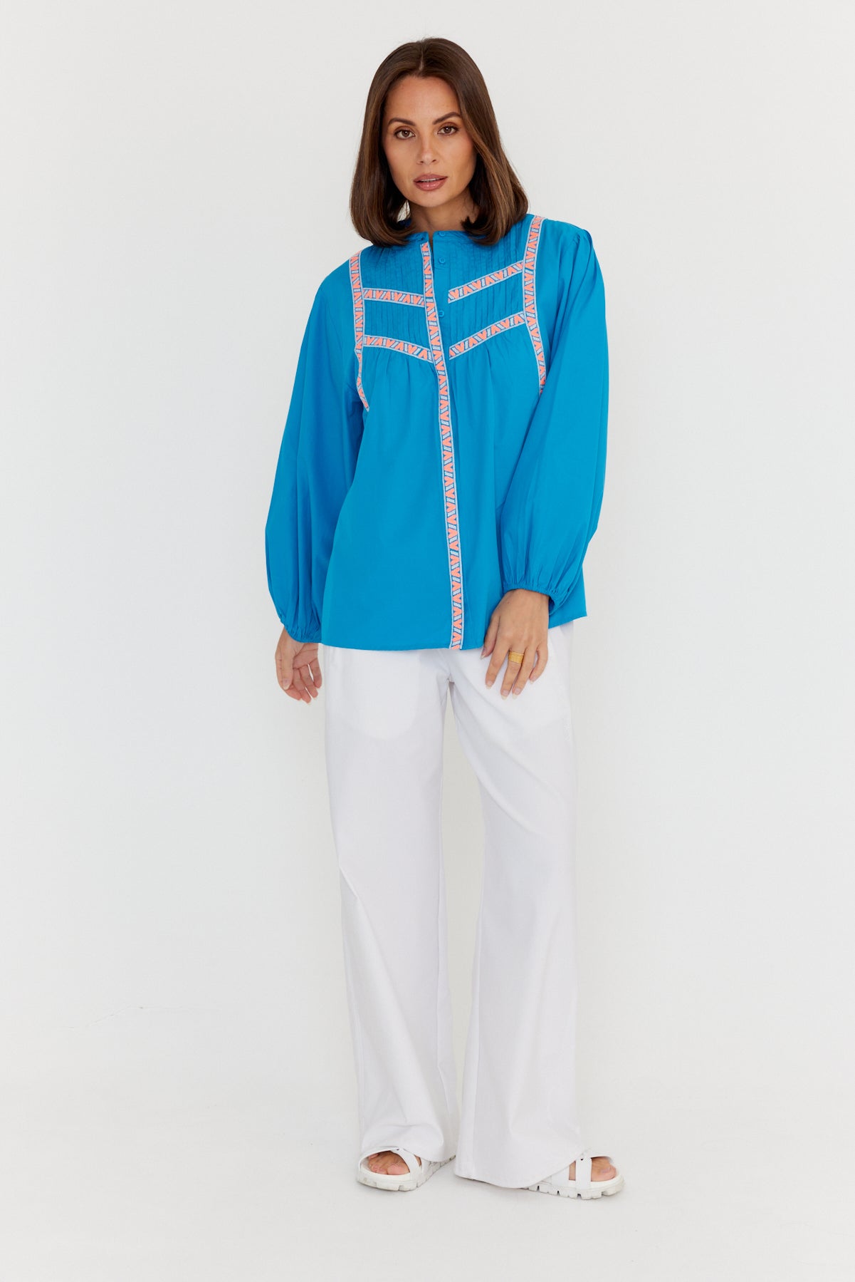 SILAS Blouse Blue Teal