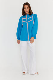 SILAS Blouse Blue Teal