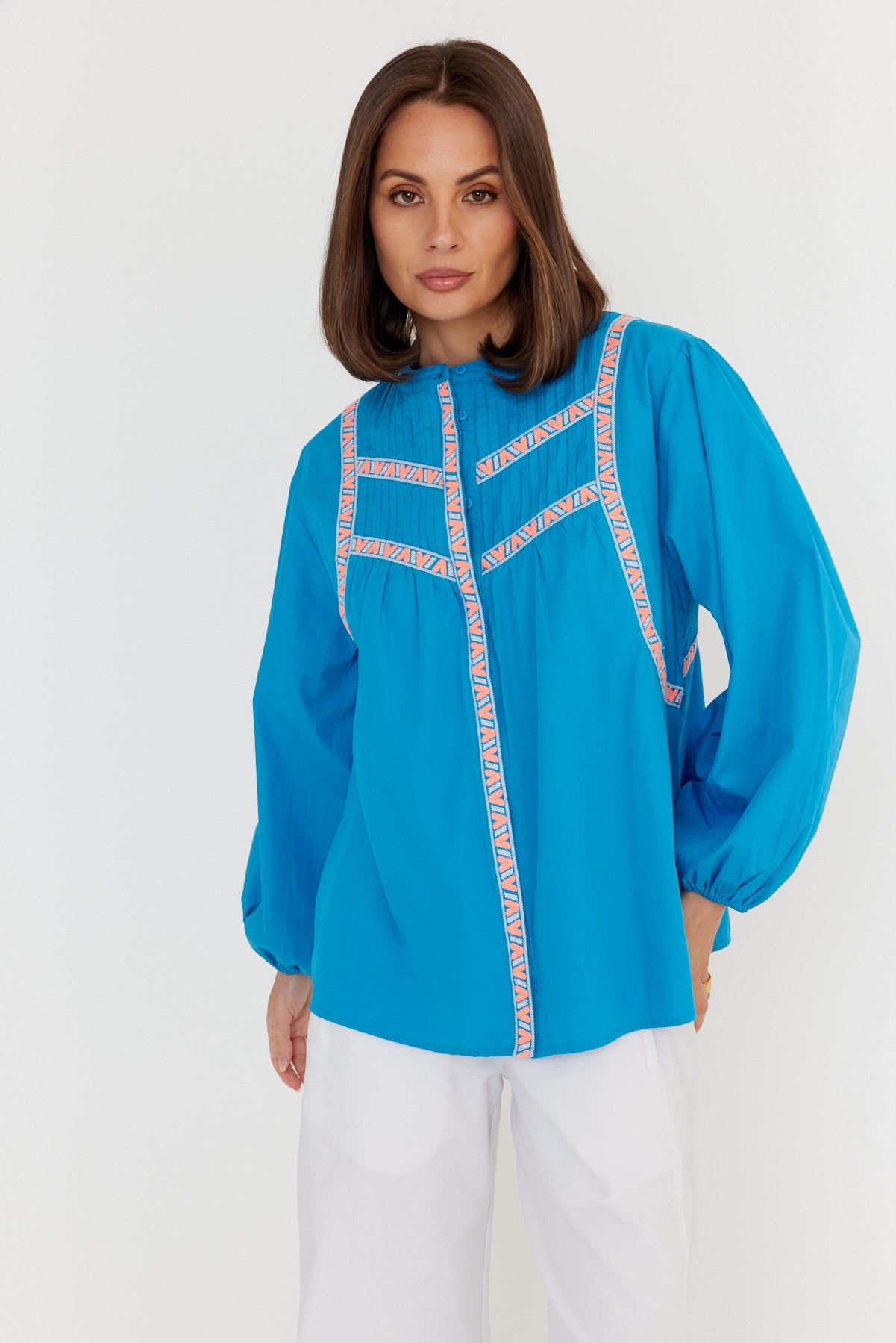 SILAS Blouse Blue Teal