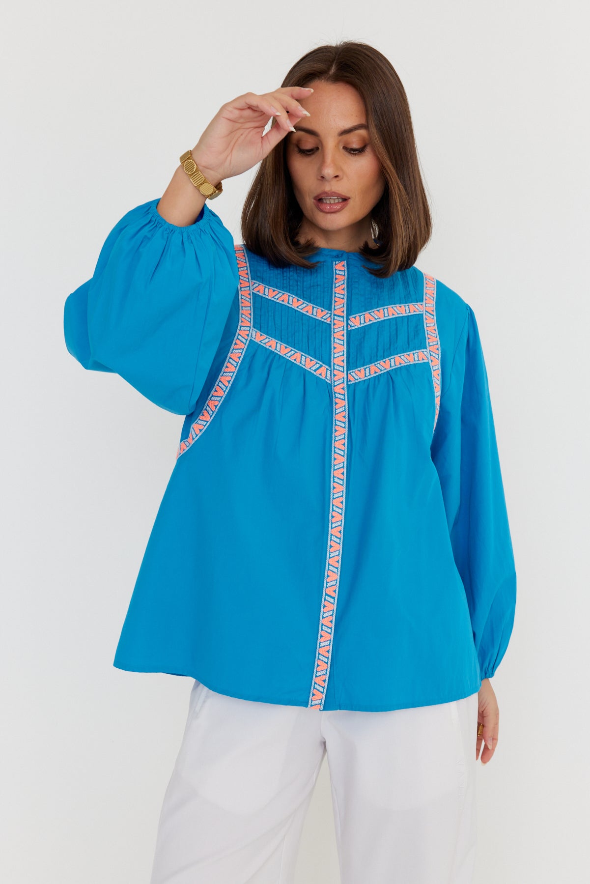 SILAS Blouse Blue Teal