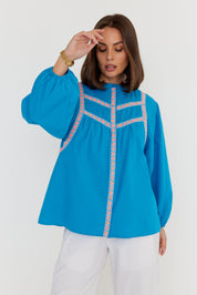 SILAS Blouse Blue Teal