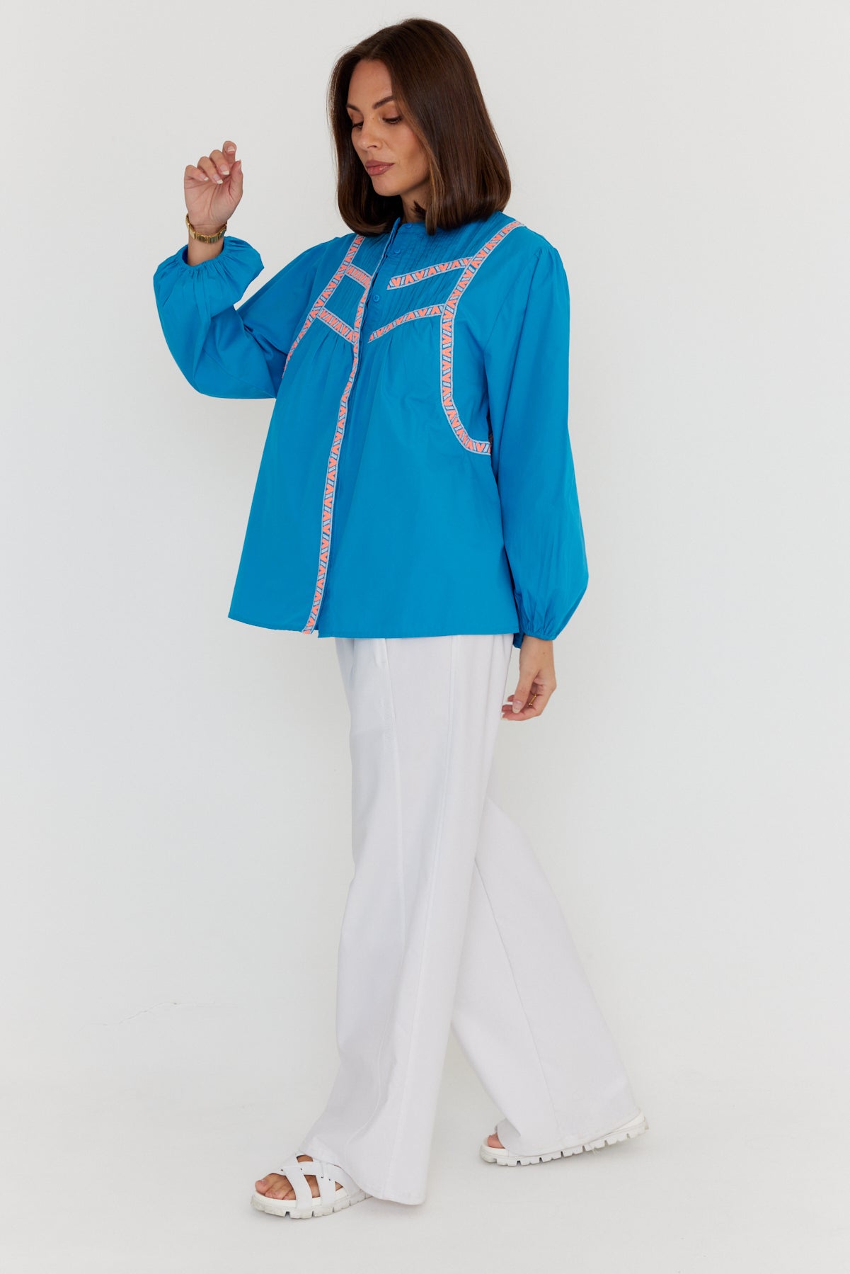 SILAS Blouse Blue Teal