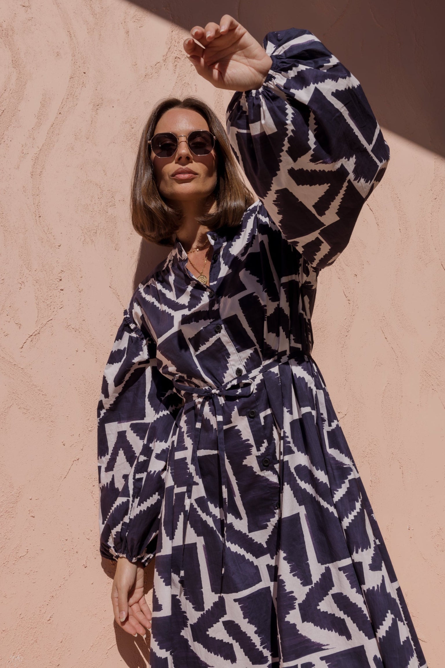 JACK Dress Navy Geo Print
