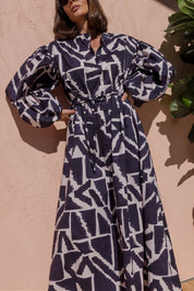 JACK Dress Navy Geo Print