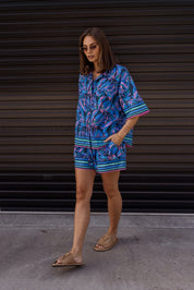 RISE Shirt Navy Floral Print