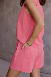 HIXA Shorts Acid Washed Coral