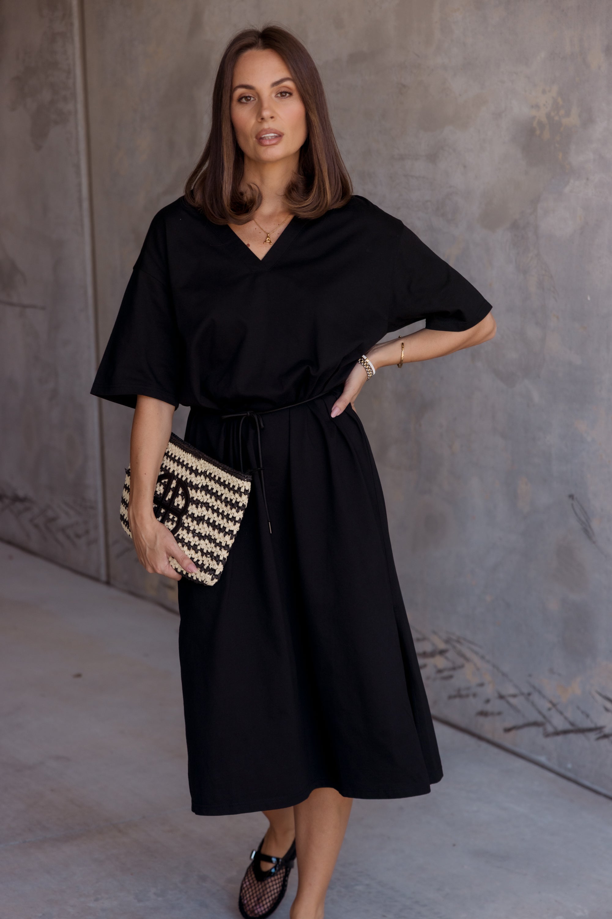 NIX Midi Dress Black