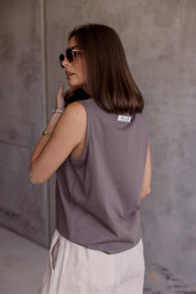 SIMBA V-Neck Taupe Brown