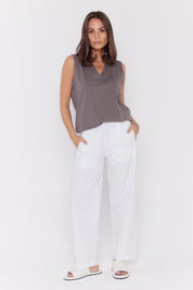 SIMBA V-Neck Taupe Brown