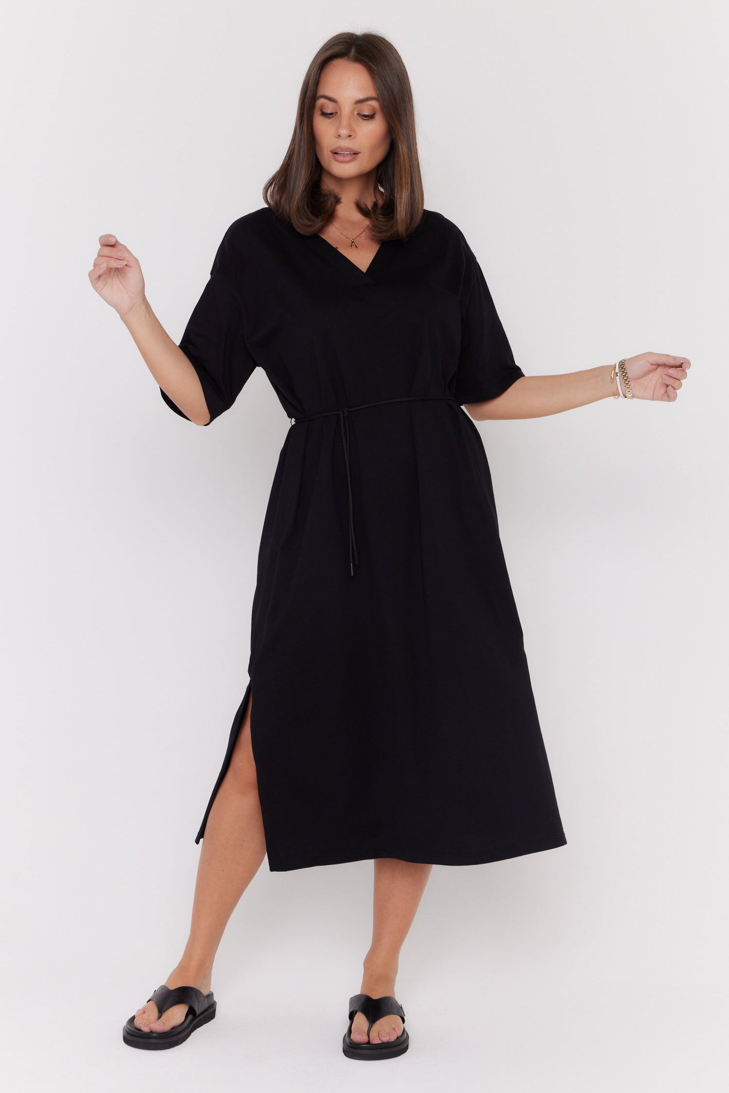 NIX Midi Dress Black