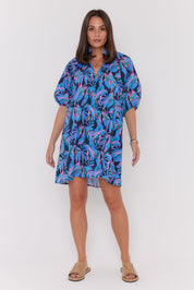 MALTA Dress Navy Floral Print