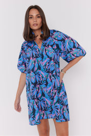 MALTA Dress Navy Floral Print