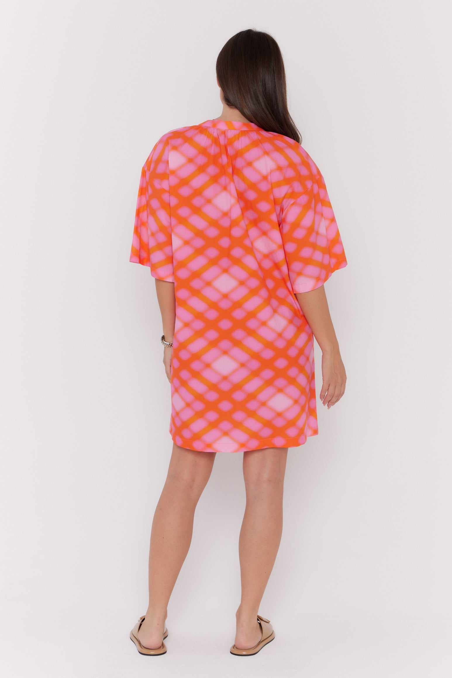 AURA Dress Pink Blur Print