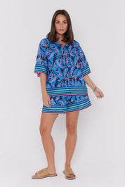 RISE Shirt Navy Floral Print