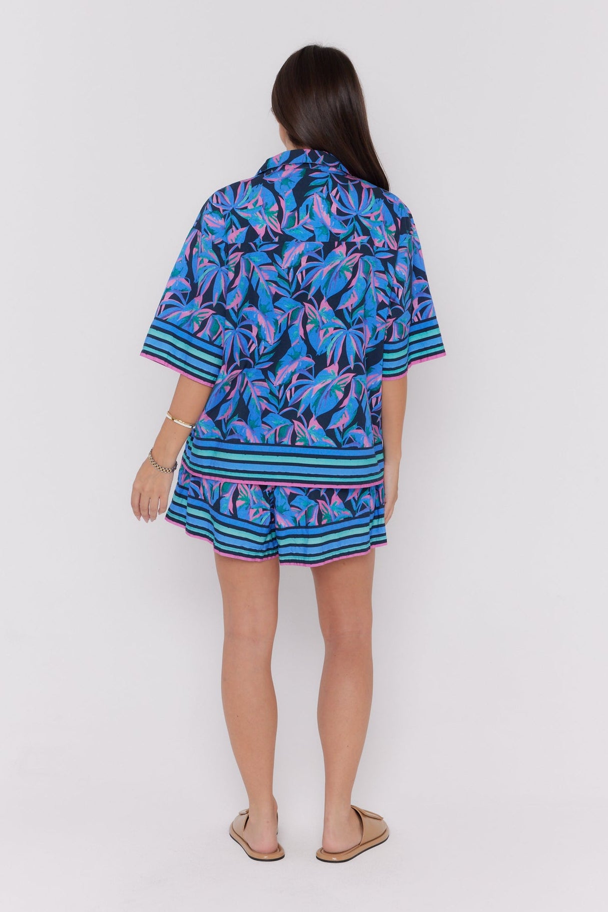 RISE Shirt Navy Floral Print