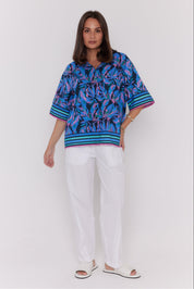 RISE Shirt Navy Floral Print