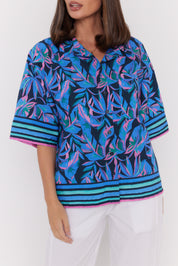 RISE Shirt Navy Floral Print