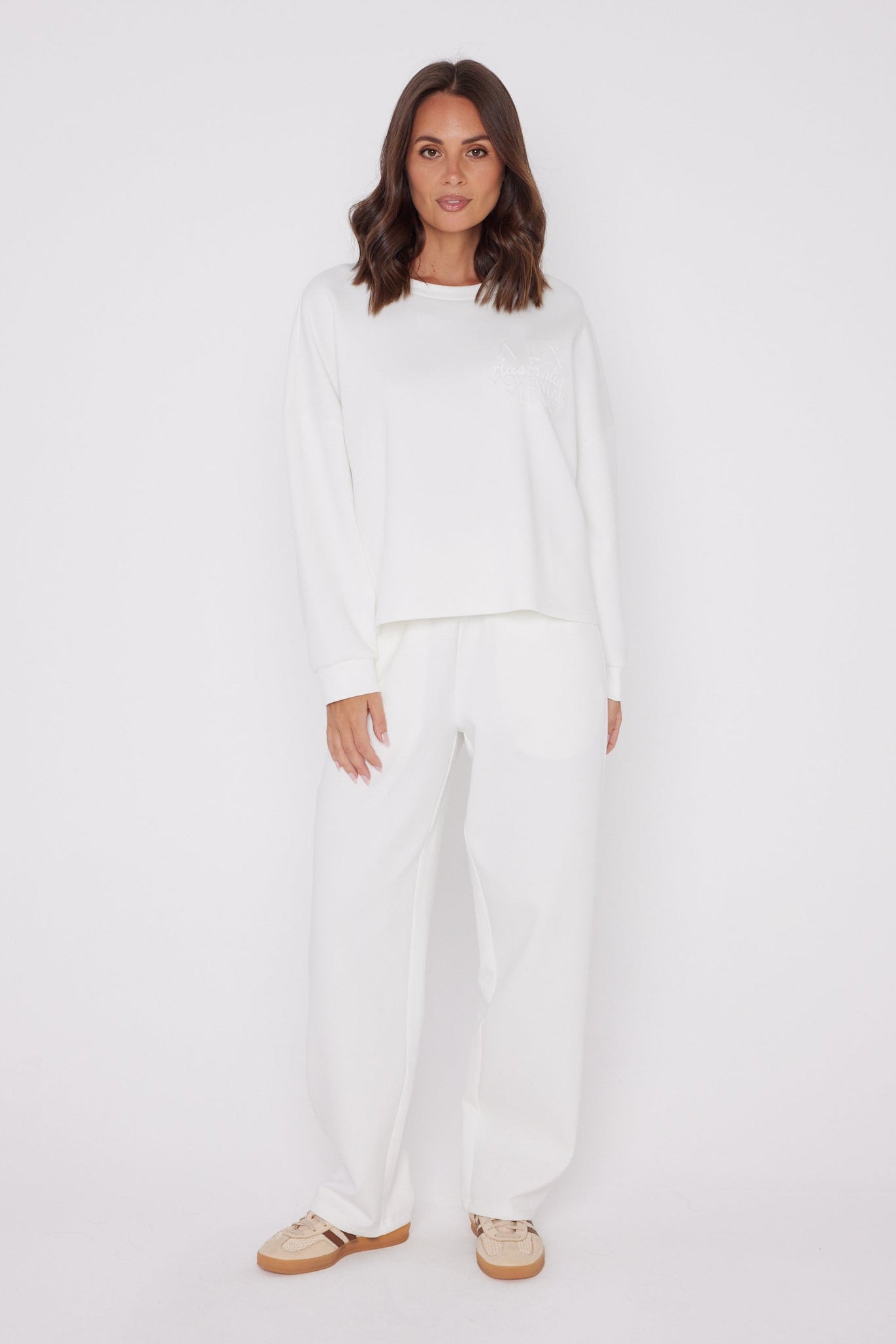 EMBY Long Sleeve Top White