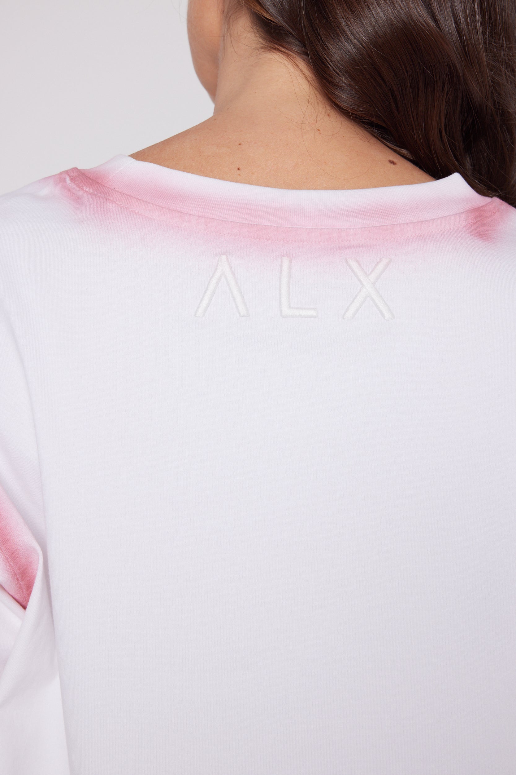 SPRAY T-Shirt White/Dusty Pink