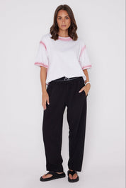 SPRAY T-Shirt White/Dusty Pink