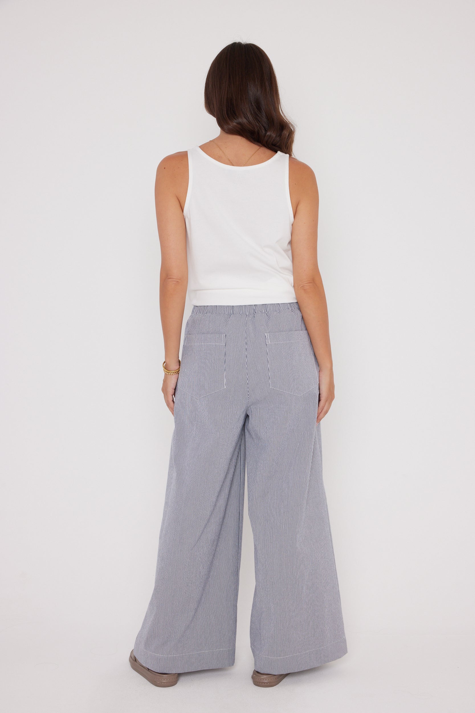 TERI Pants Navy Stripe