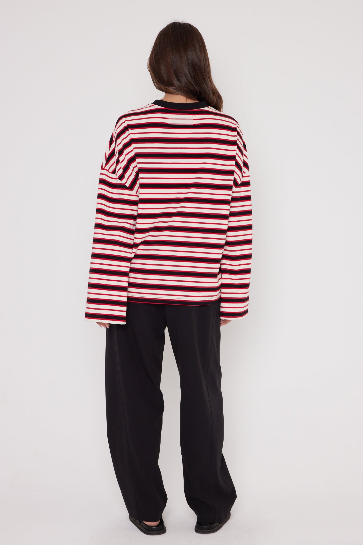 SABLE Long Sleeve Top Red Stripe