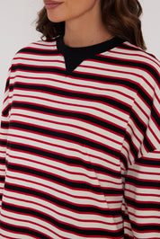 SABLE Long Sleeve Top Red Stripe