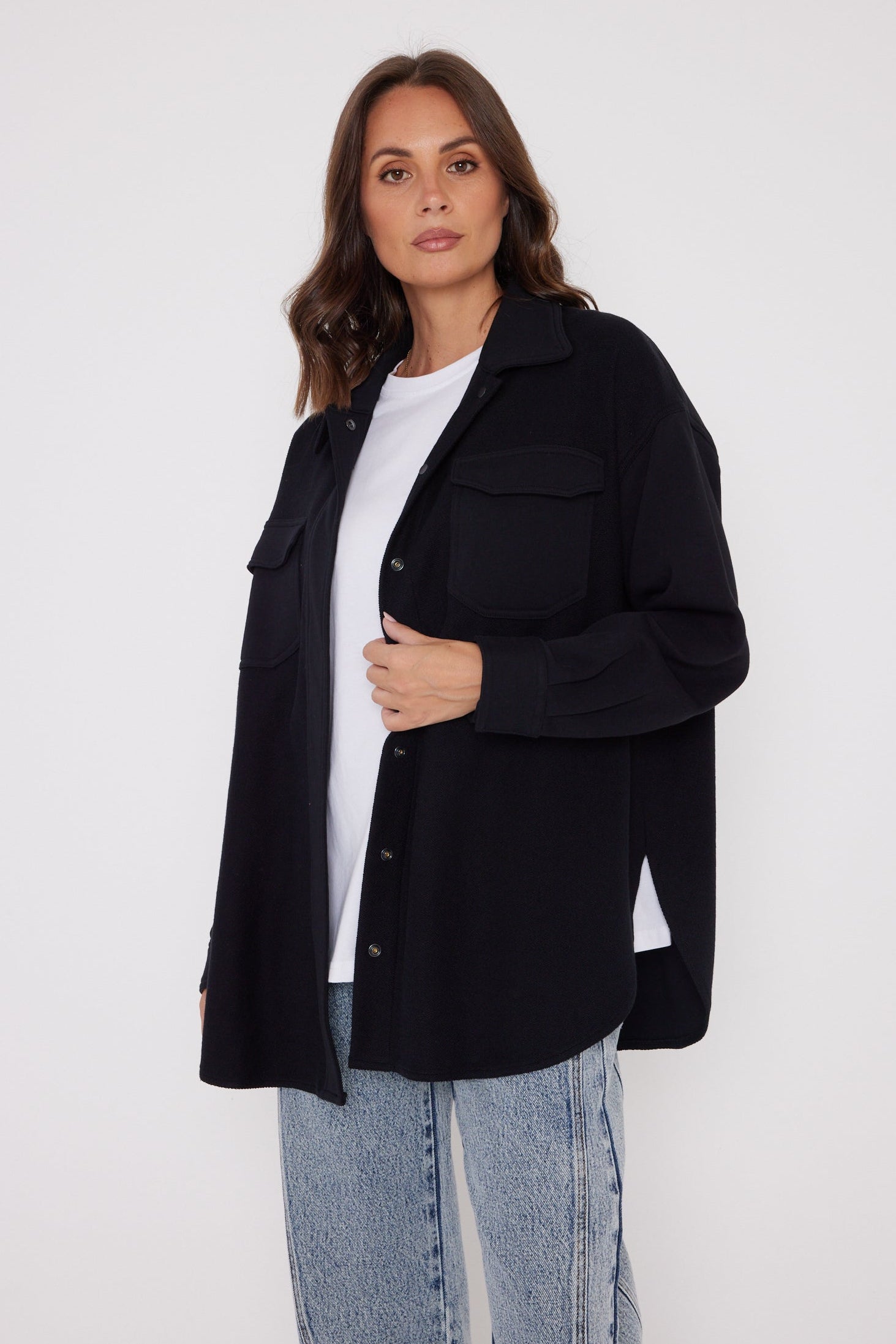 NELSIE Shacket Black