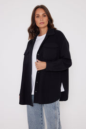 NELSIE Shacket Black