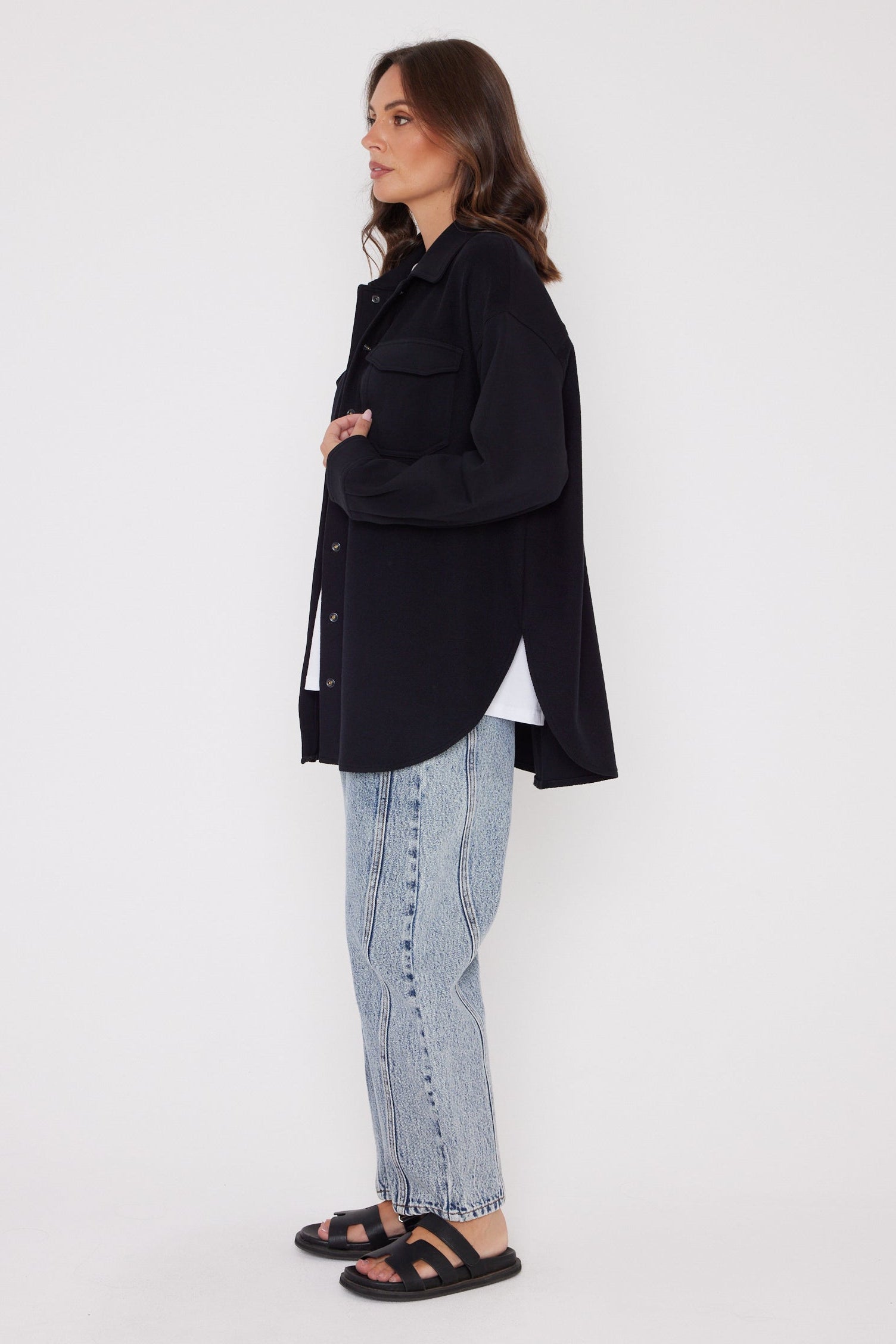 NELSIE Shacket Black