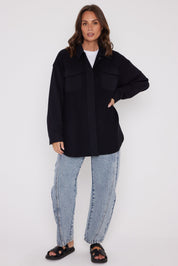 NELSIE Shacket Black