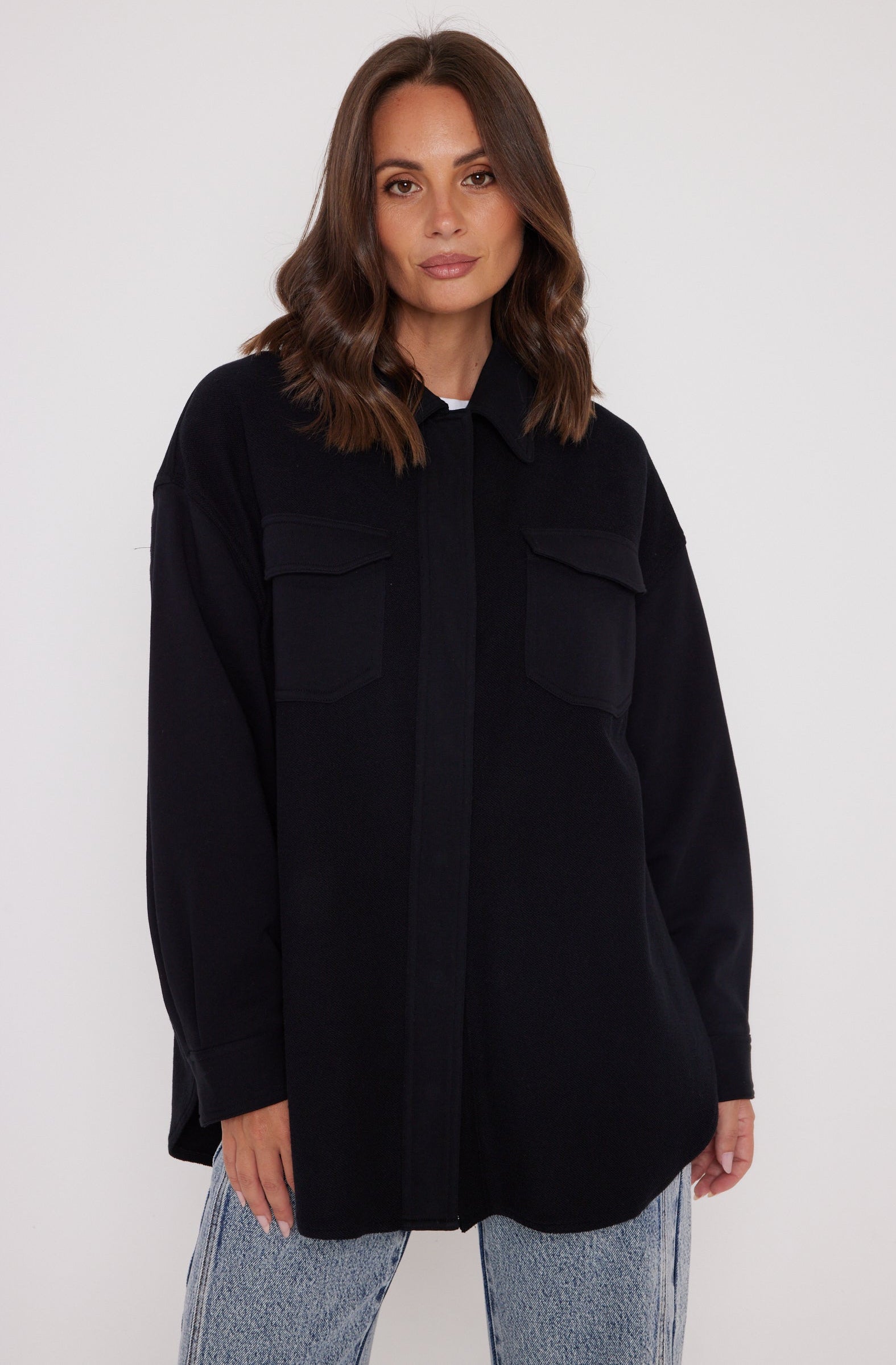 NELSIE Shacket Black