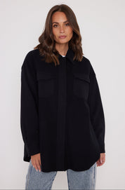 NELSIE Shacket Black