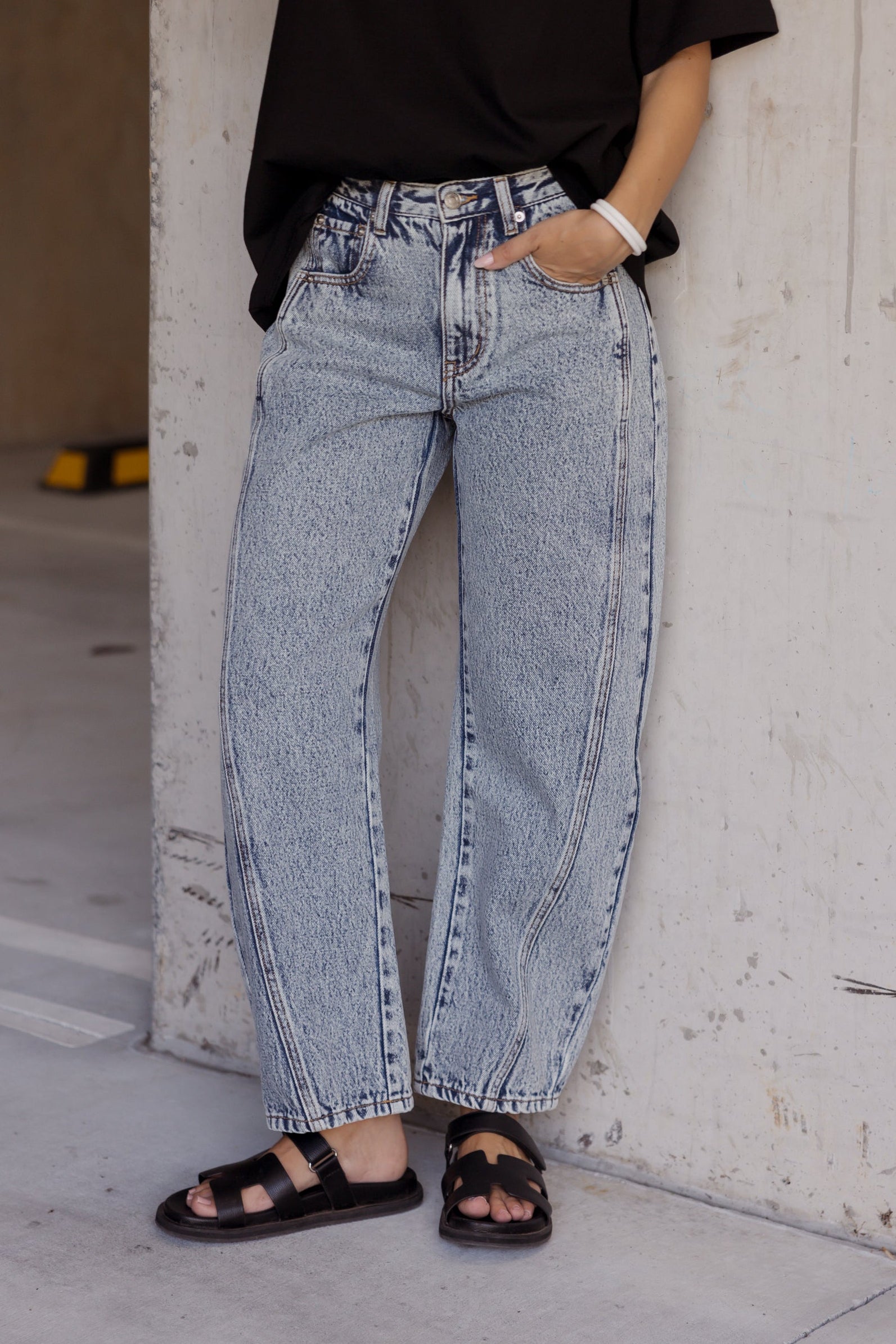 SALTY Jeans Acid Wash Denim