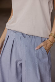 TERI Pants Navy Stripe