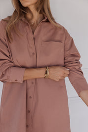 JETT Mini Dress Mahogany