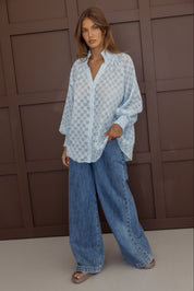 REAN Blouse Light Blue