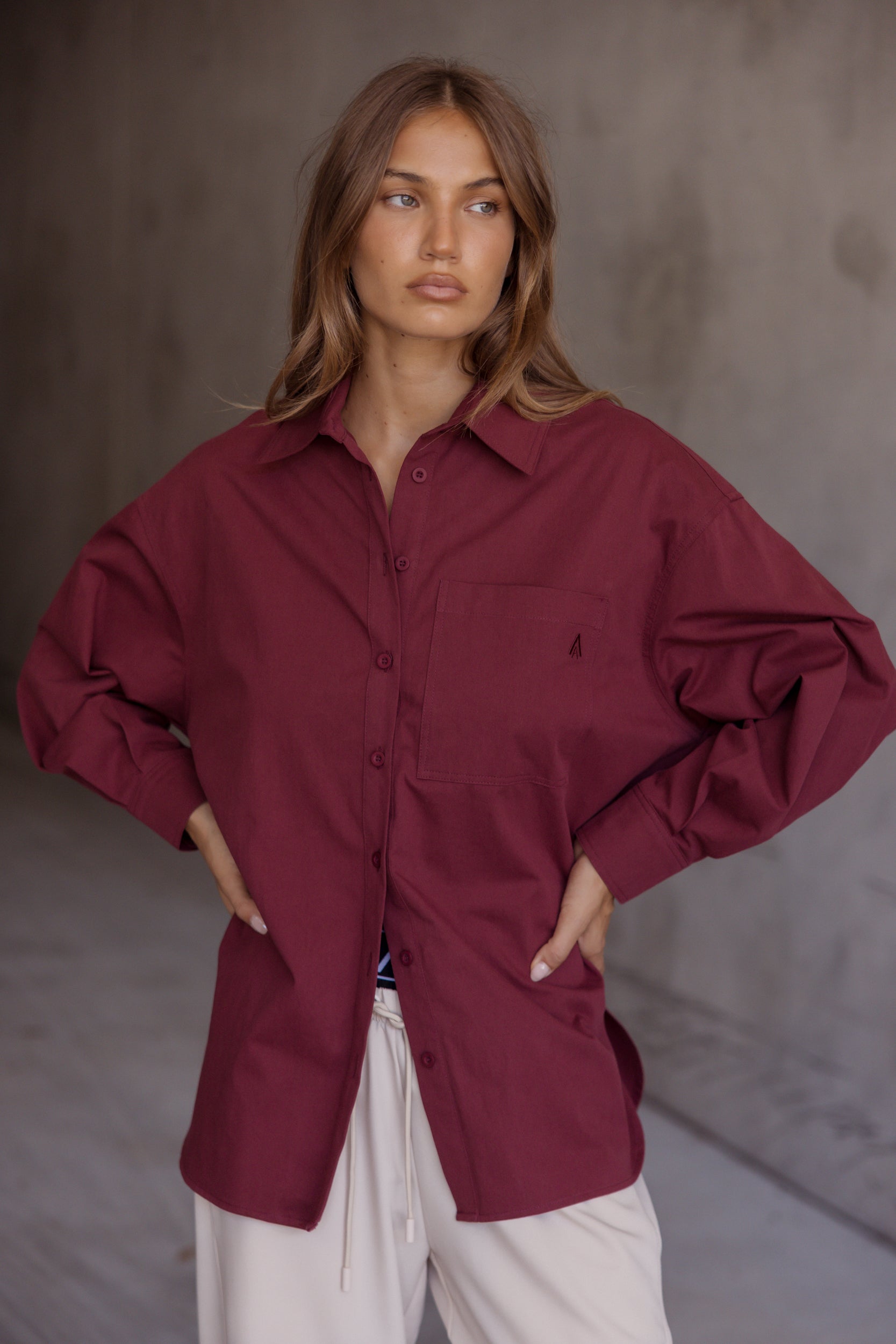UNA Shirt Burgundy