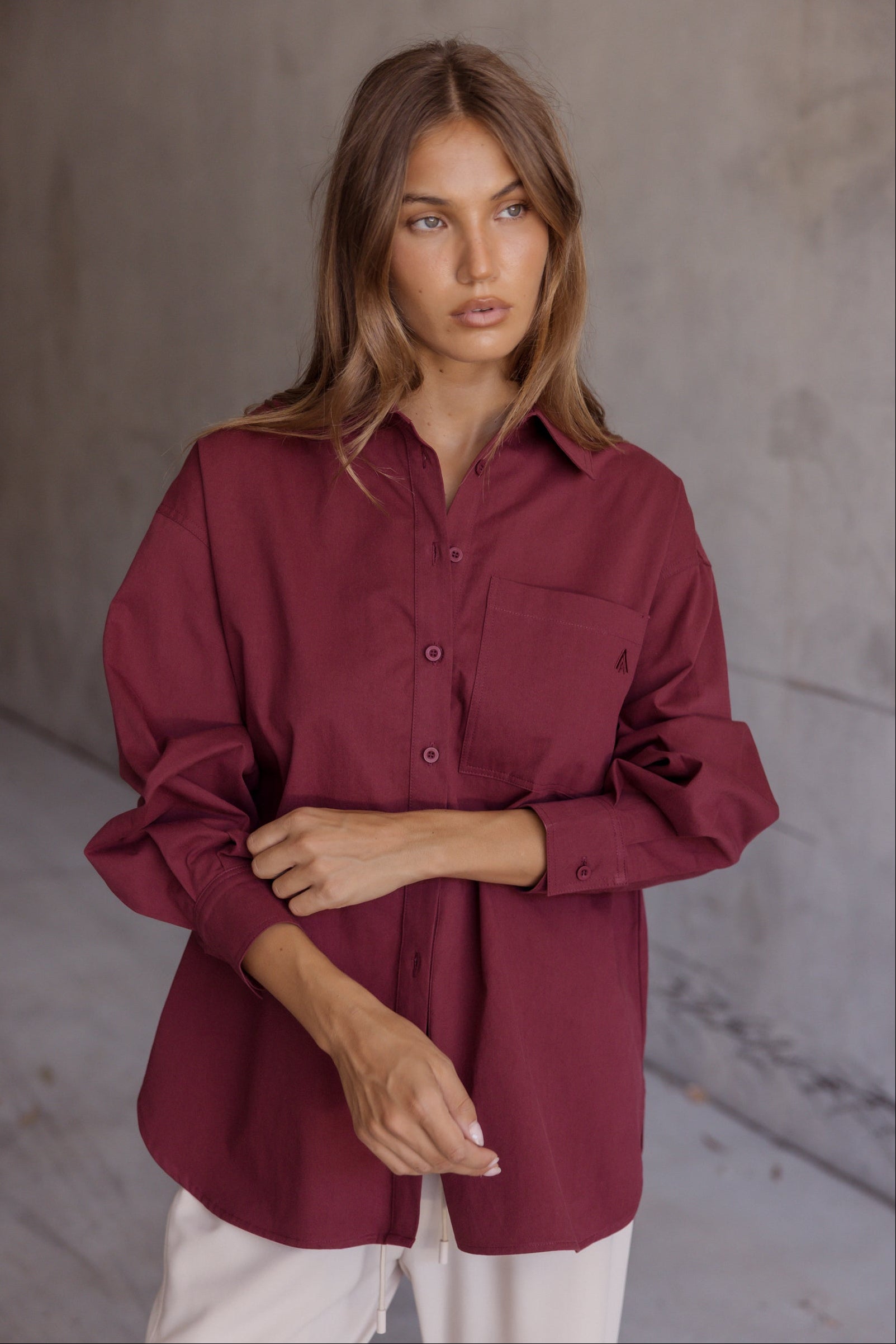 UNA Shirt Burgundy