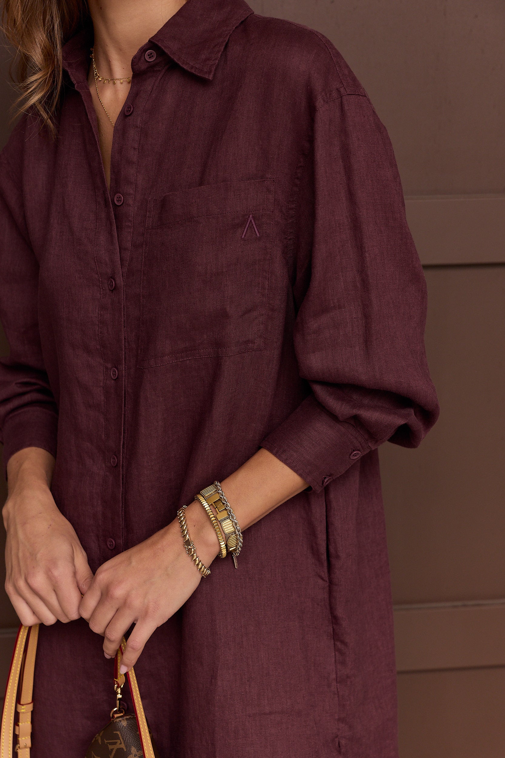 KASTA Mini Dress Burgundy