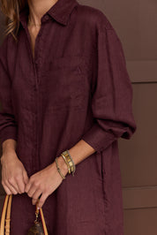 KASTA Mini Dress Burgundy