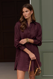 KASTA Mini Dress Burgundy