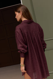 KASTA Mini Dress Burgundy