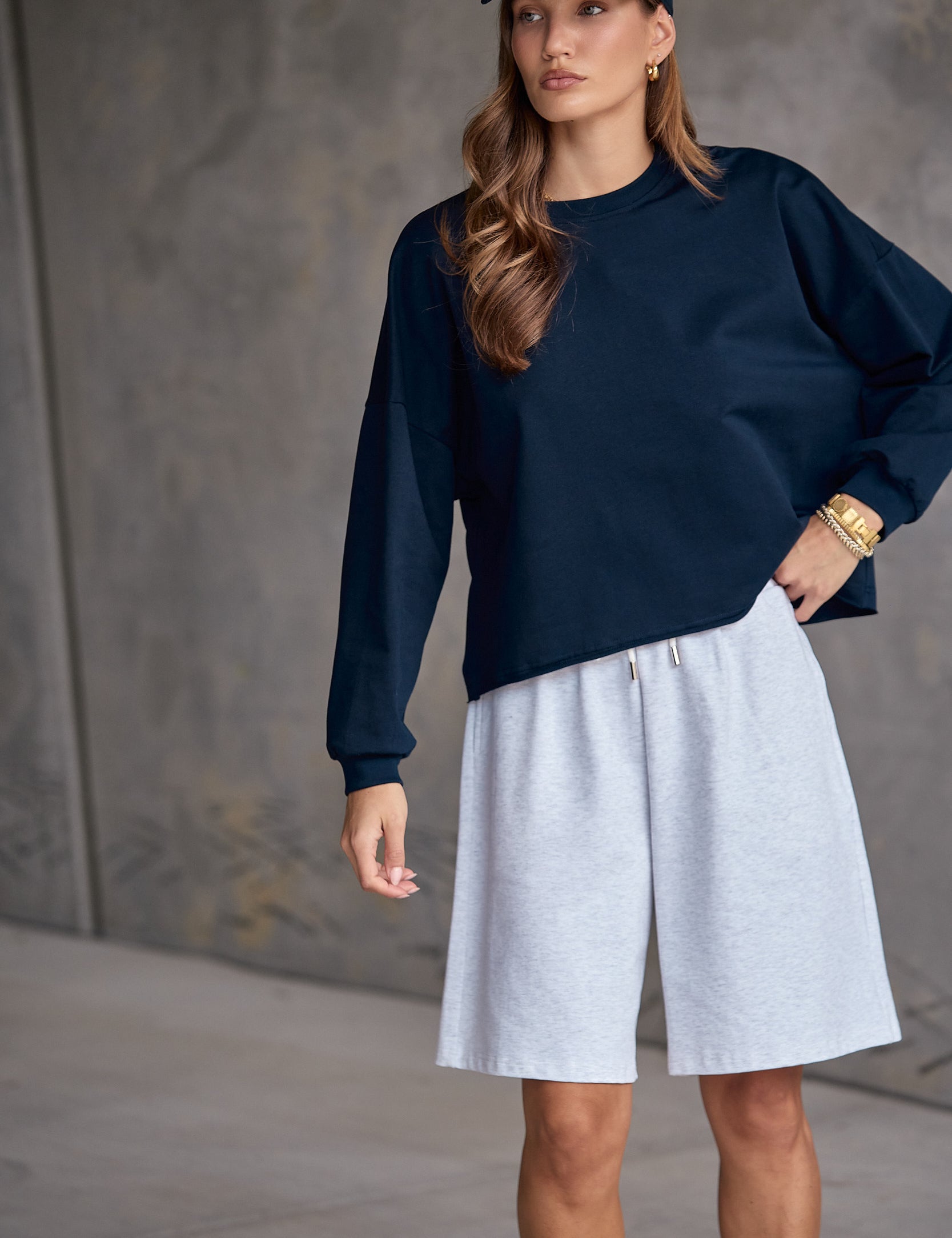 GREKA Long Sleeve Top Navy