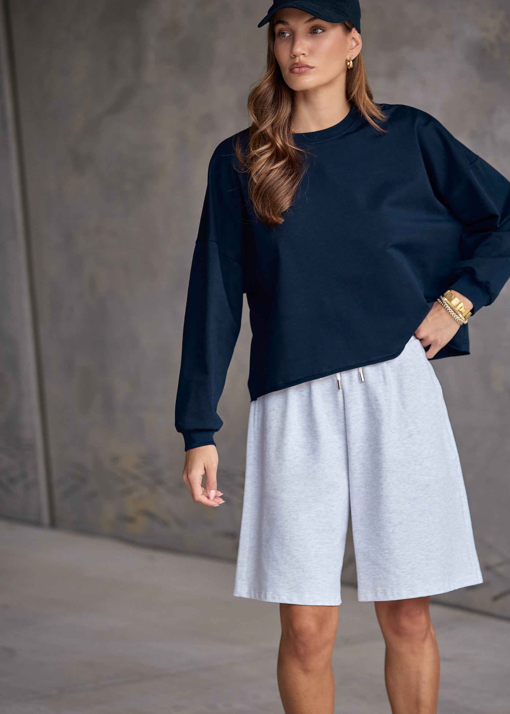 GREKA Long Sleeve Top Navy
