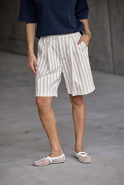 HARVEY Shorts Beige Stripe